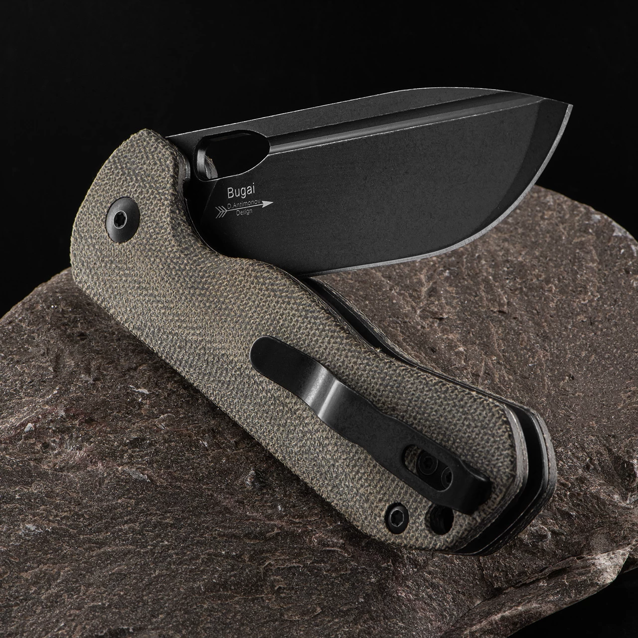 Kizer Bugai Micarta Black Folding Knife 6 Kizer Bugai Micarta Black Folding Knife - Image 4