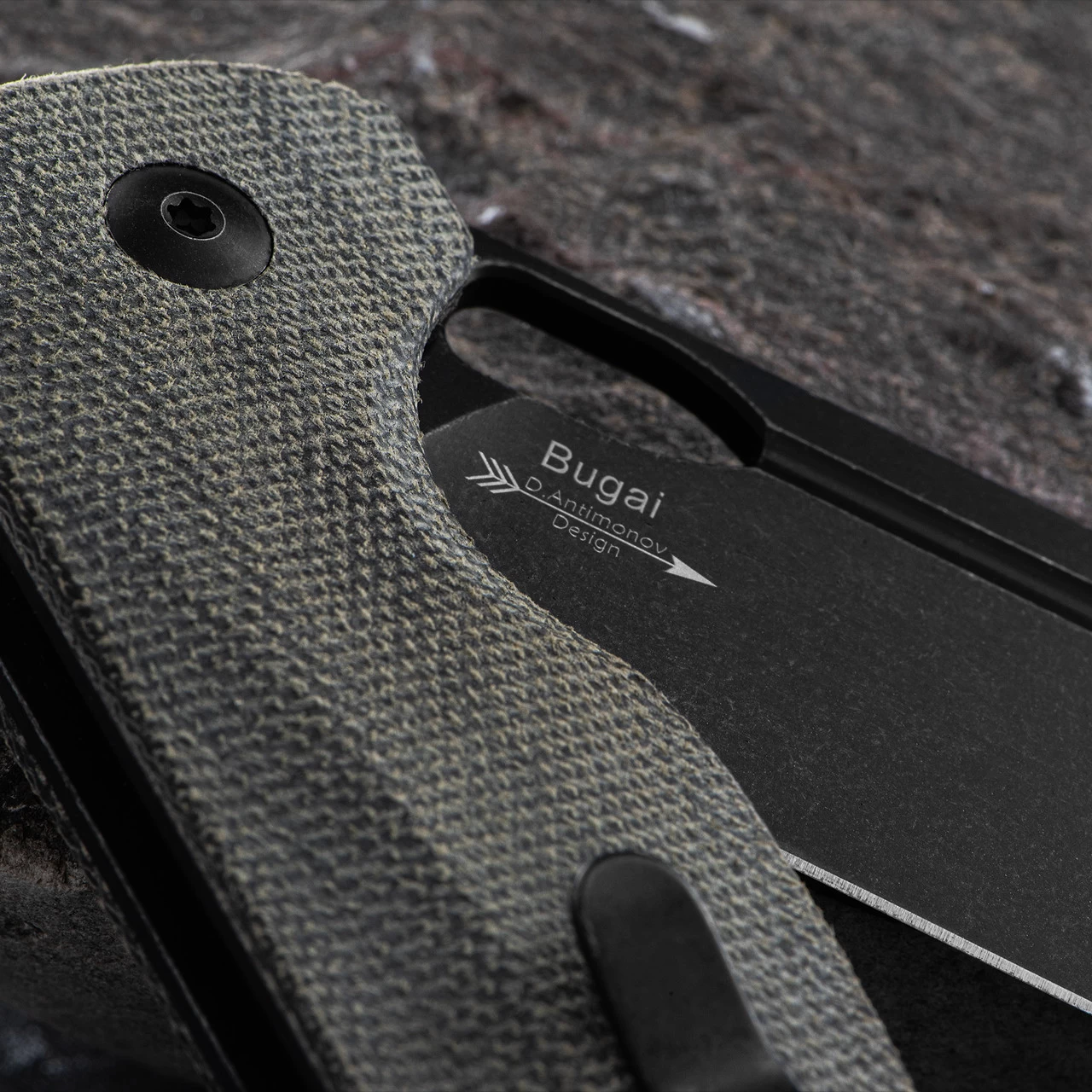 Kizer Bugai Micarta Black Folding Knife 7 Kizer Bugai Micarta Black Folding Knife - Image 5