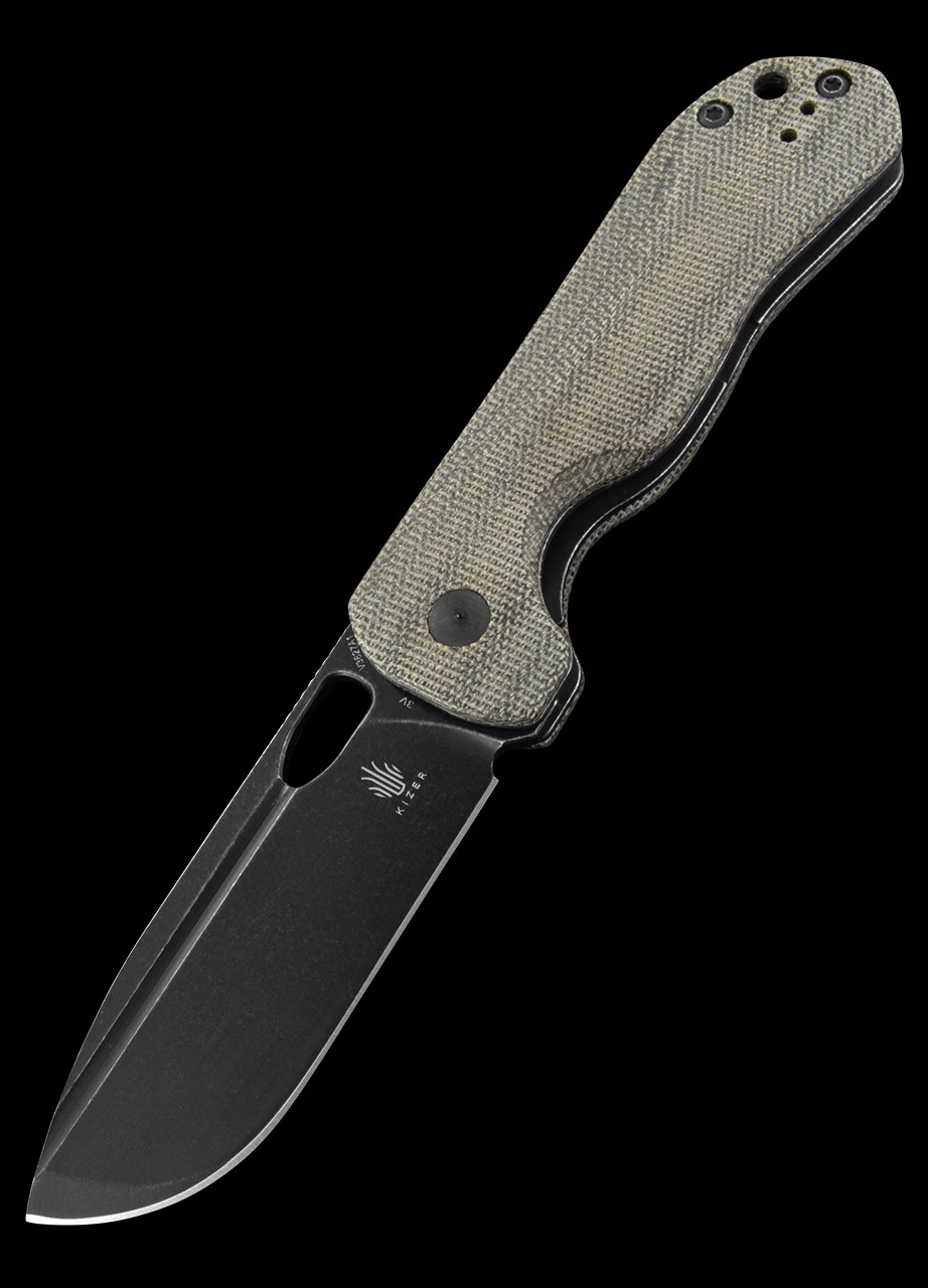 Kizer Bugai Micarta Black Folding Knife 3 Kizer Bugai Micarta Black Folding Knife