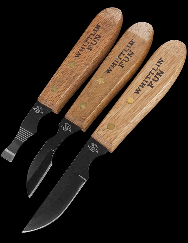 Old Forge Three Piece Wood Carving Set 5 Old Forge Three Piece Wood Carving Set - Image 3